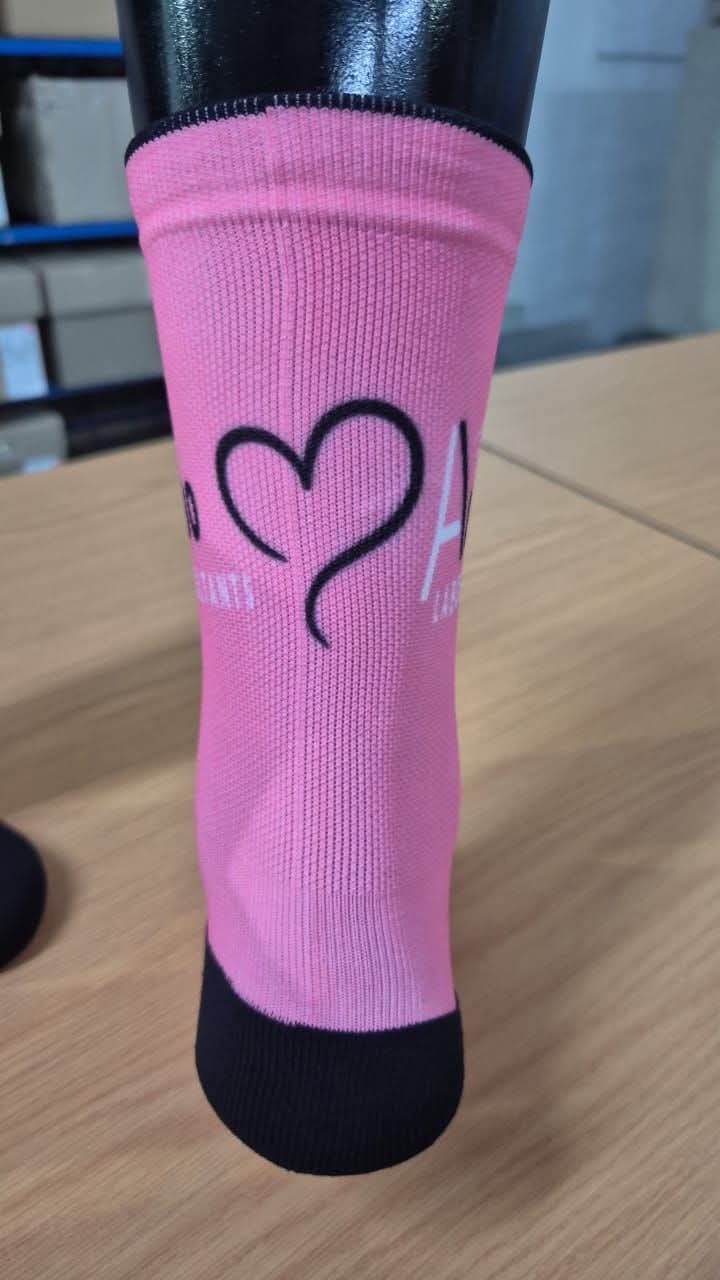 Close-up of Pink Asambo sock