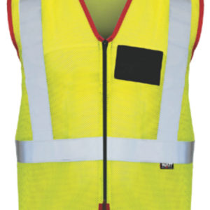 EN4 – lime poly antistatic flame retardant jacket with flame retardant silver tape.