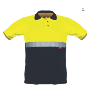 GOLFSHIRT – two tone lime navy
