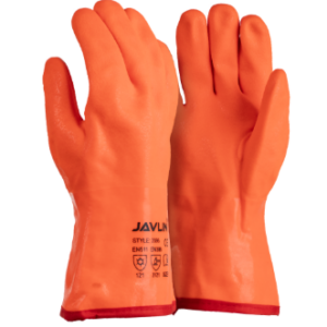 Orange PVC Insulated Freezer Gauntlet Gloves – 30cm