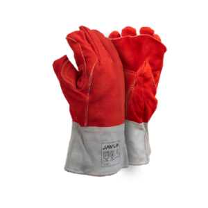 Premium Red Leather Heat Gloves – 10cm Cuff
