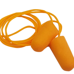 PU Foamed Disposable Orange Corded Earplugs
